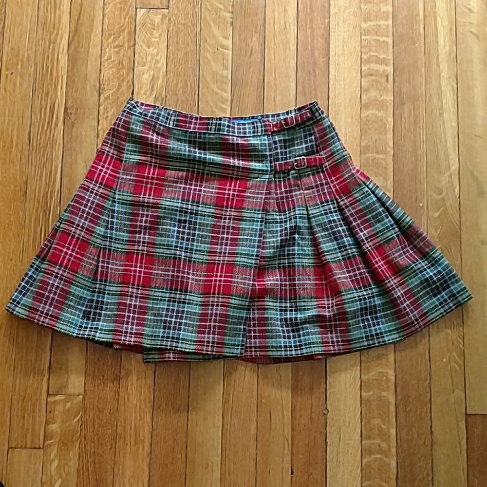 Plaid pleated skirt